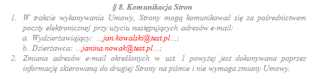 komunikacja stron