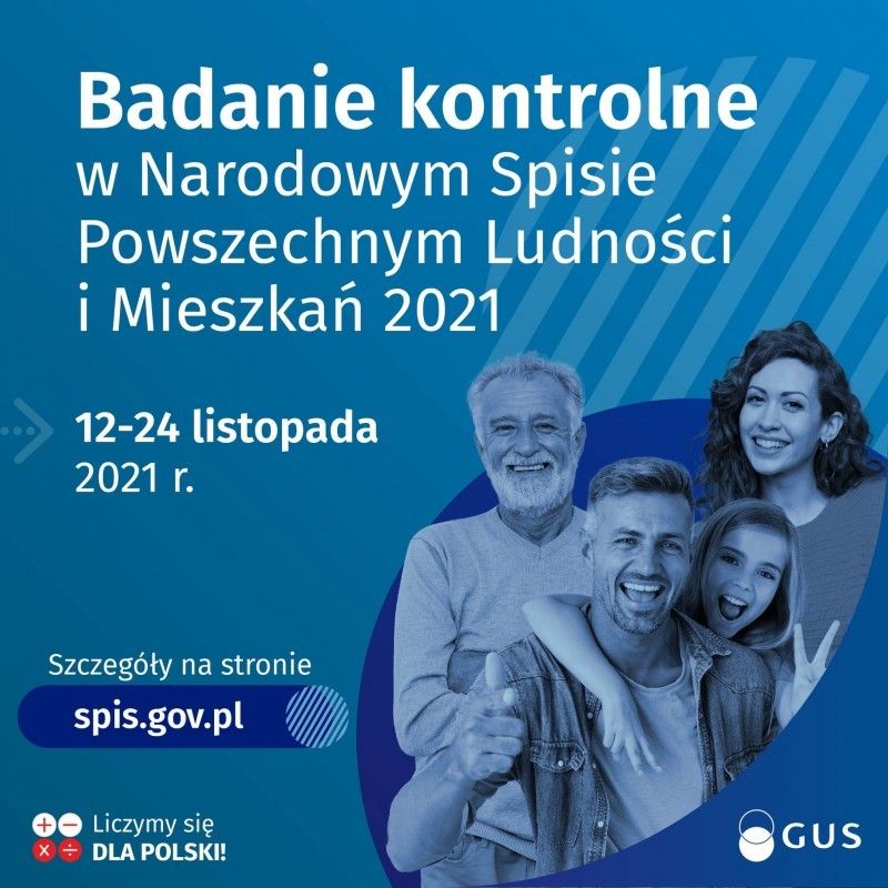 Od 12 do 24 listopada trwa badanie kontrolne w Narodowym Spisie Powszechnym Ludności i Mieszkań 2021