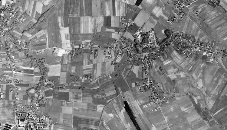 Zdjęcie lotnicze rok 2003 r. obszar Modlniczka i Tomaszowice