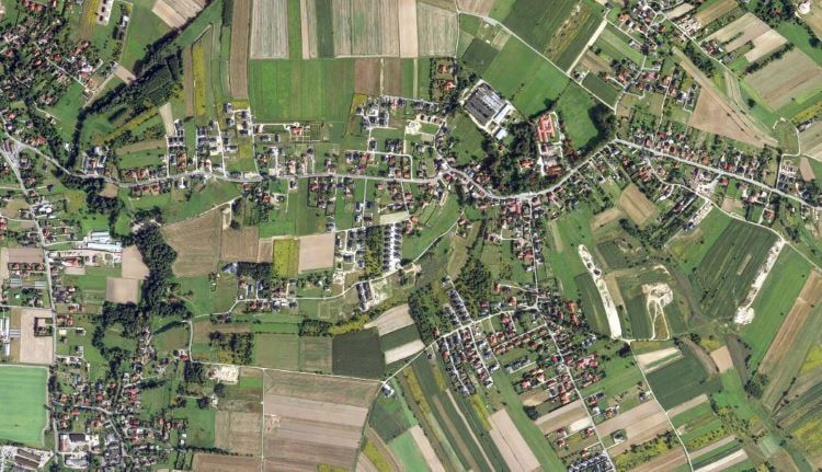 Zdjęcie lotnicze rok 2019 r. obszar Modlniczka i Tomaszowice