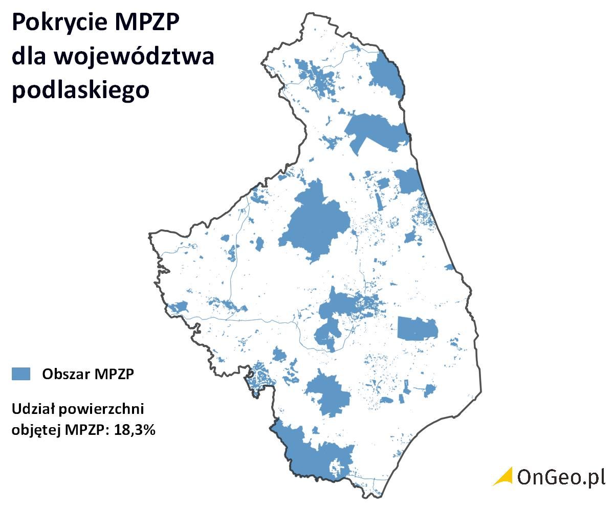 Pokrycie MPZP: województwo podlaskie
