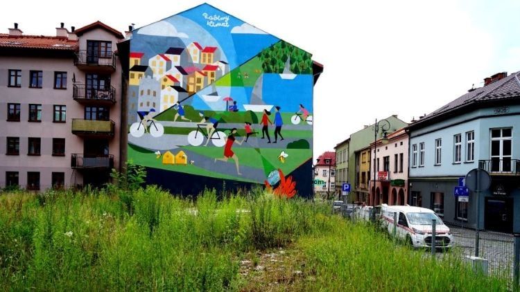 Ekomural artystyczny na ulicy Mickiewicza w Chrzanowie, FOT. przelow.pl
