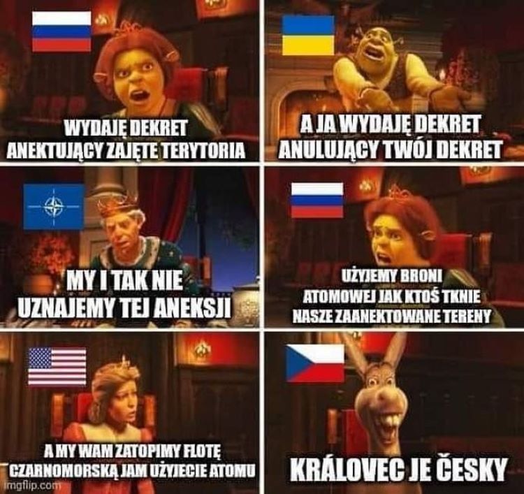 Memy internautów odnośnie do przejęcie Kaliningradu przez Czechów