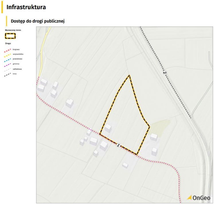 Fragment Raportu o Terenie - dostęp do drogi publicznej
