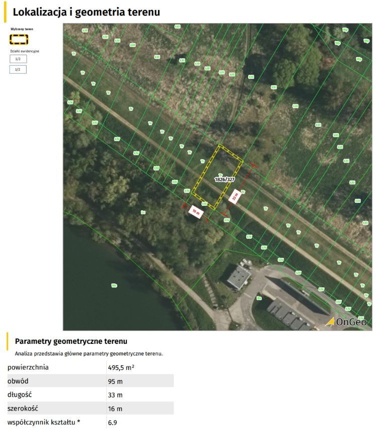 Fragment Raportu o Terenie - Lokalizacja i geometria terenu