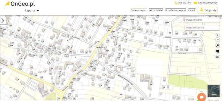 Geoportal OnGeo.pl sprawdź dostęp do drogi publicznej