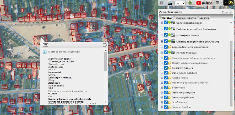 Geoportal gov  dostęp do danych egib
