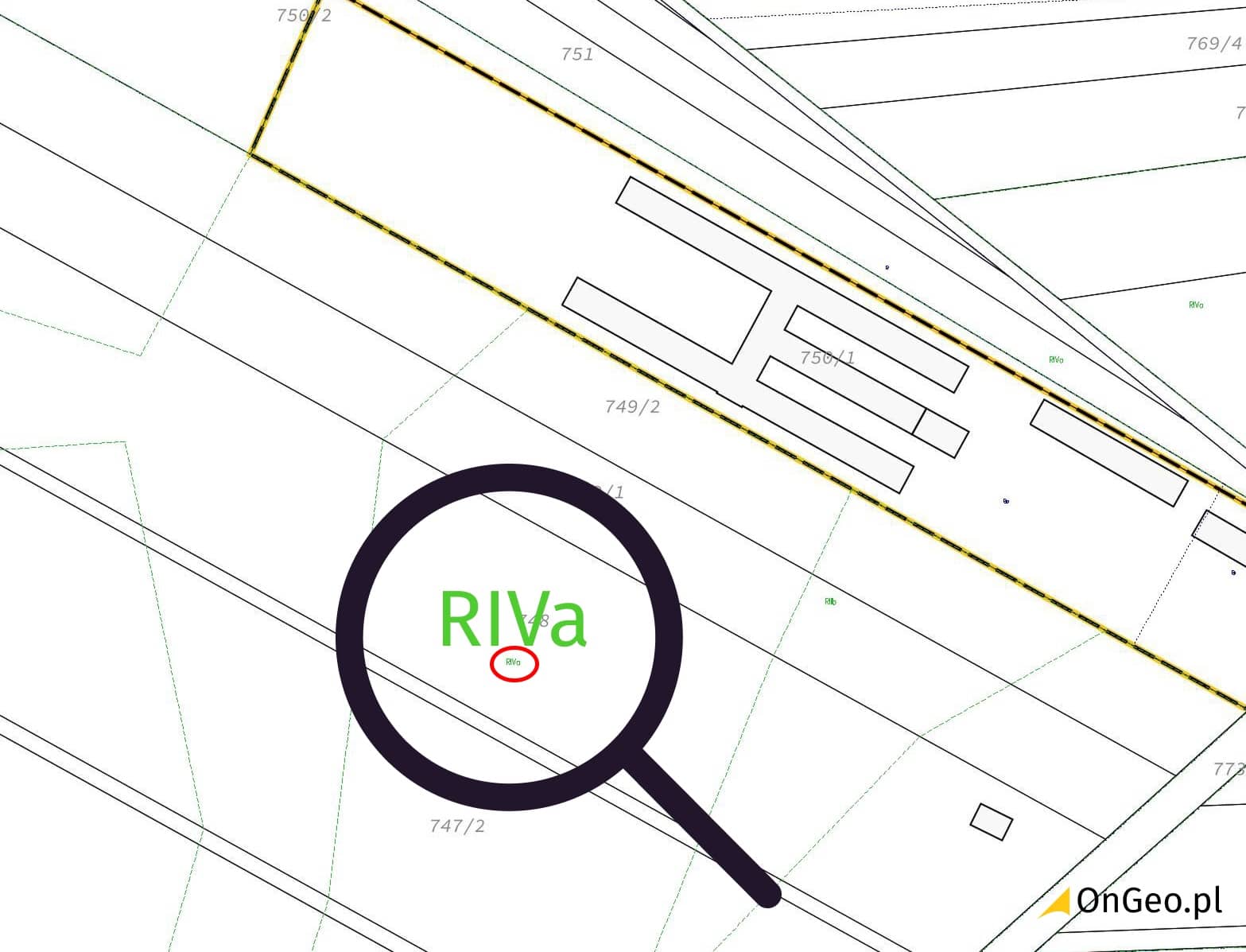 Kontury klasyfikacyjne Raport o terenie OnGeo.pl