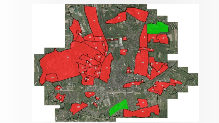 Mapa uchwalonych planów miejscowych w Tarnowie