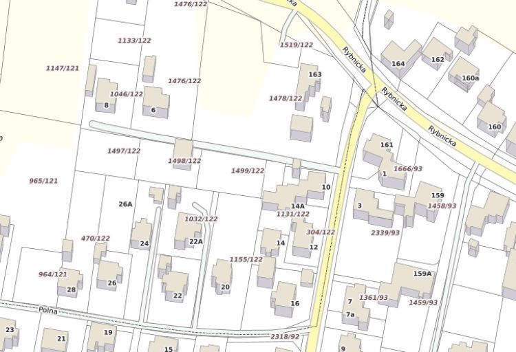 Mapa z ewidencją gruntów w Geoportalu OnGeo.pl