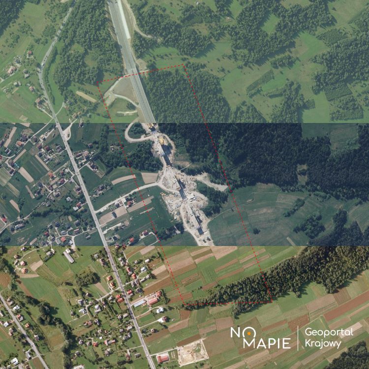 Budowa Zakopianki w latach 2021 - 2015, Na Mapie