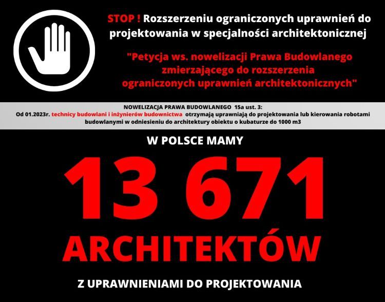  Petycja architektów przeciw nowelizacji Prawa Budowlanego