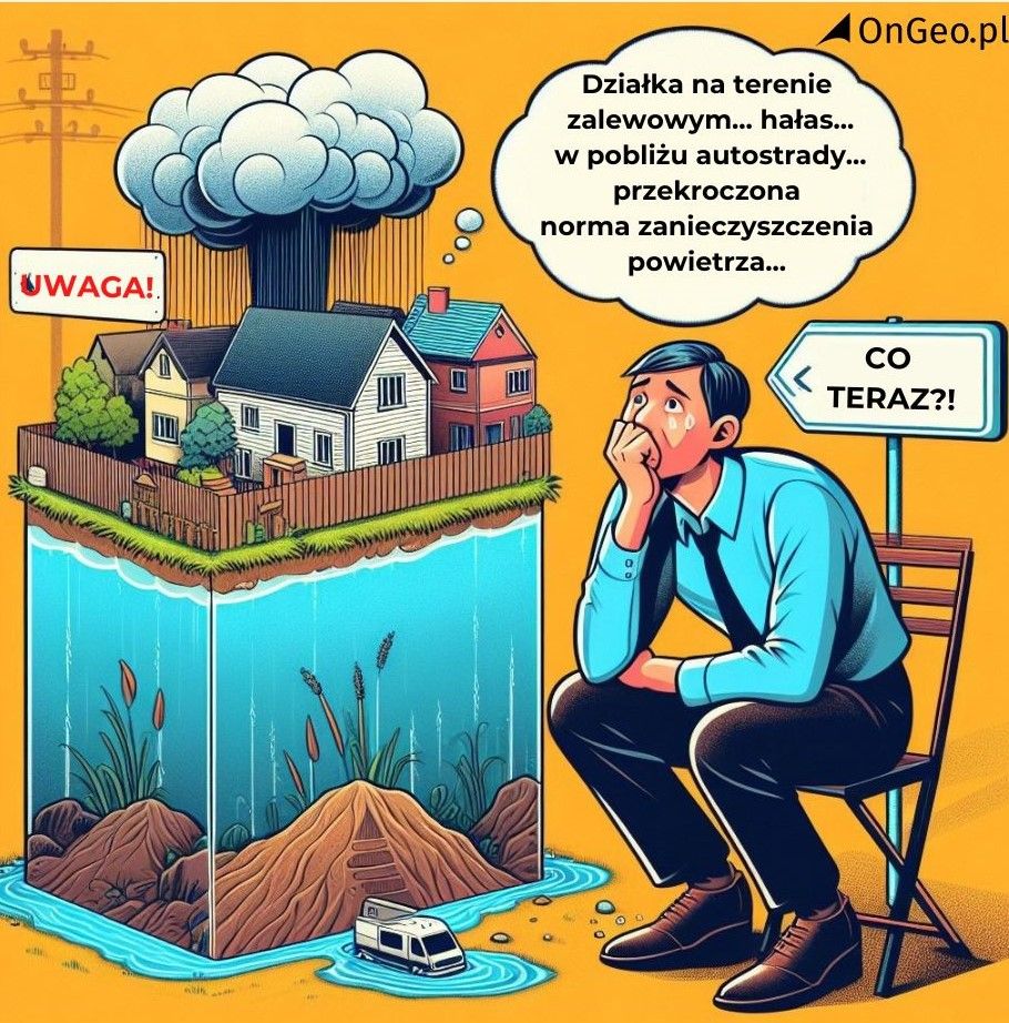 Zanim kupisz działkę, koniecznie sprawdź jej zagrożenia, wady fizyczne, uciążliwości, ograniczenia formalnoprawne i inne czynniki wpływające na bezpieczeństwo i komfort życia. Diagnozy działki dokonasz w OnGeo.pl