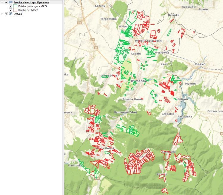 Próbka danych - MPZP.