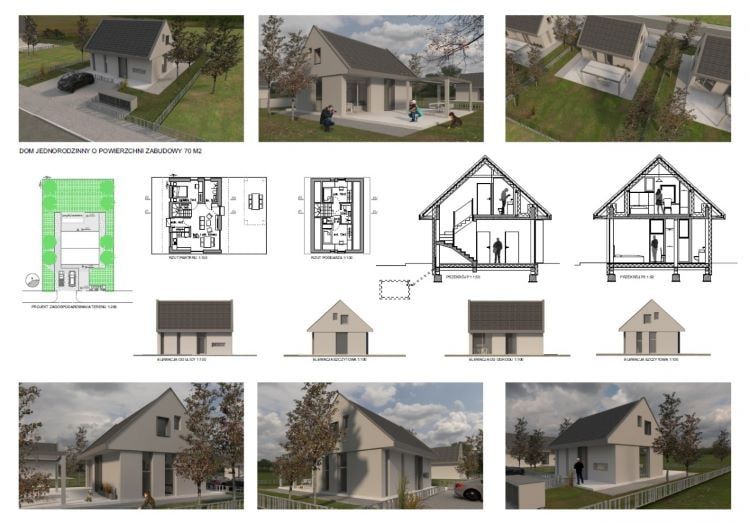 Projekt domu do 70 m2, FOT. COR Magdalena Kiertowicz
