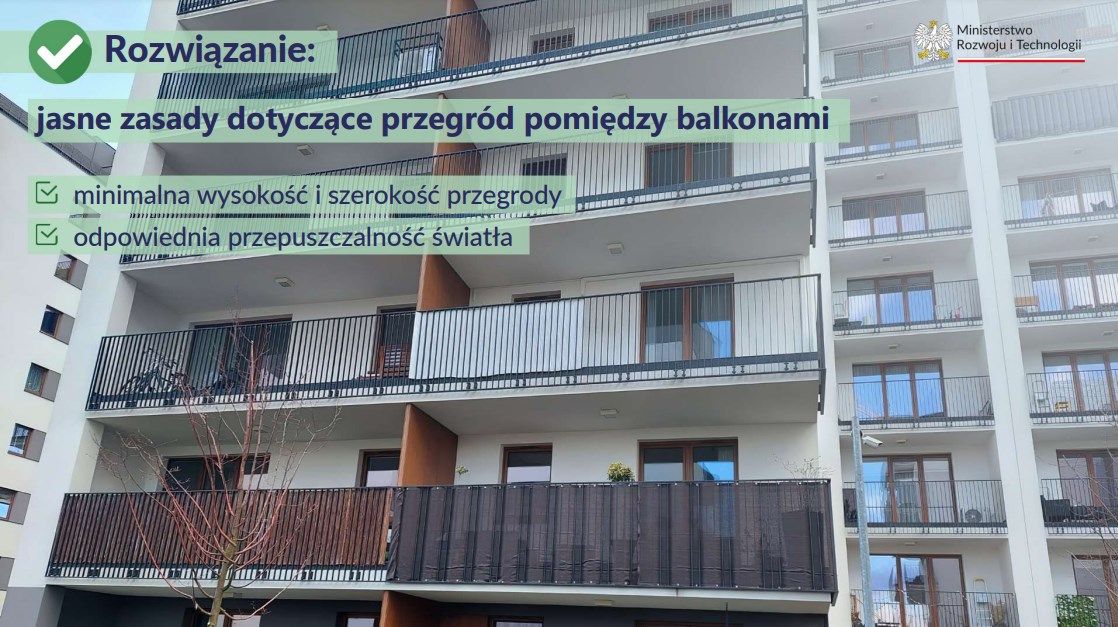 Przegrody pomiędzy balkonami w blokach