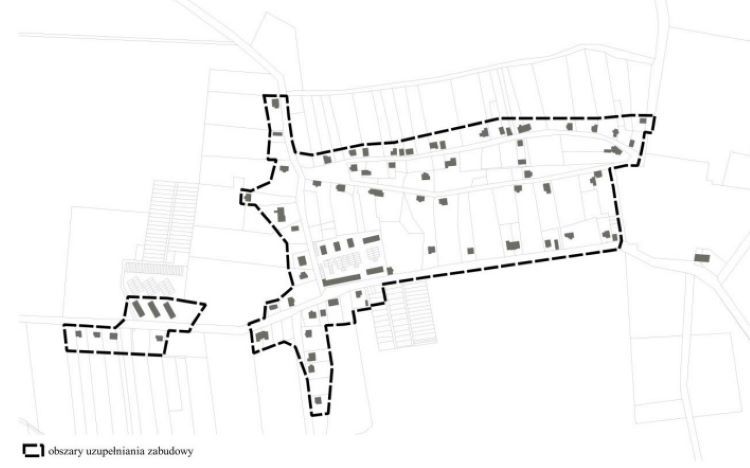 Wynik wykonania analizy obszarów uzupełnienia zabudowy