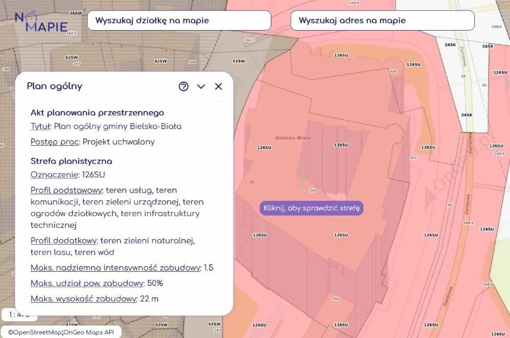 Mapa Planów Ogólnych w Geoportalu Na Mapie