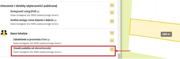 Wybierz Stawki podatku od nieruchomości