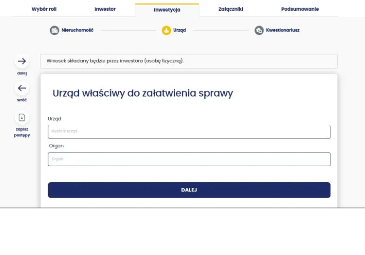 Wybierz urząd właściwy do załatwiania spraw