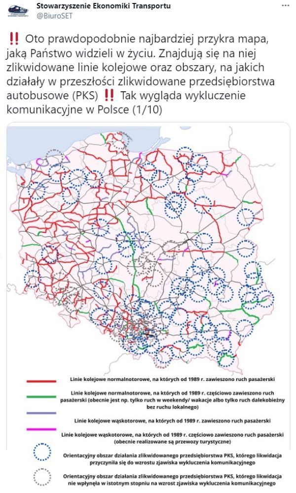 Wykluczenie komunikacyjne na mapach, Stowarzyszenie Ekonomiki Transportu