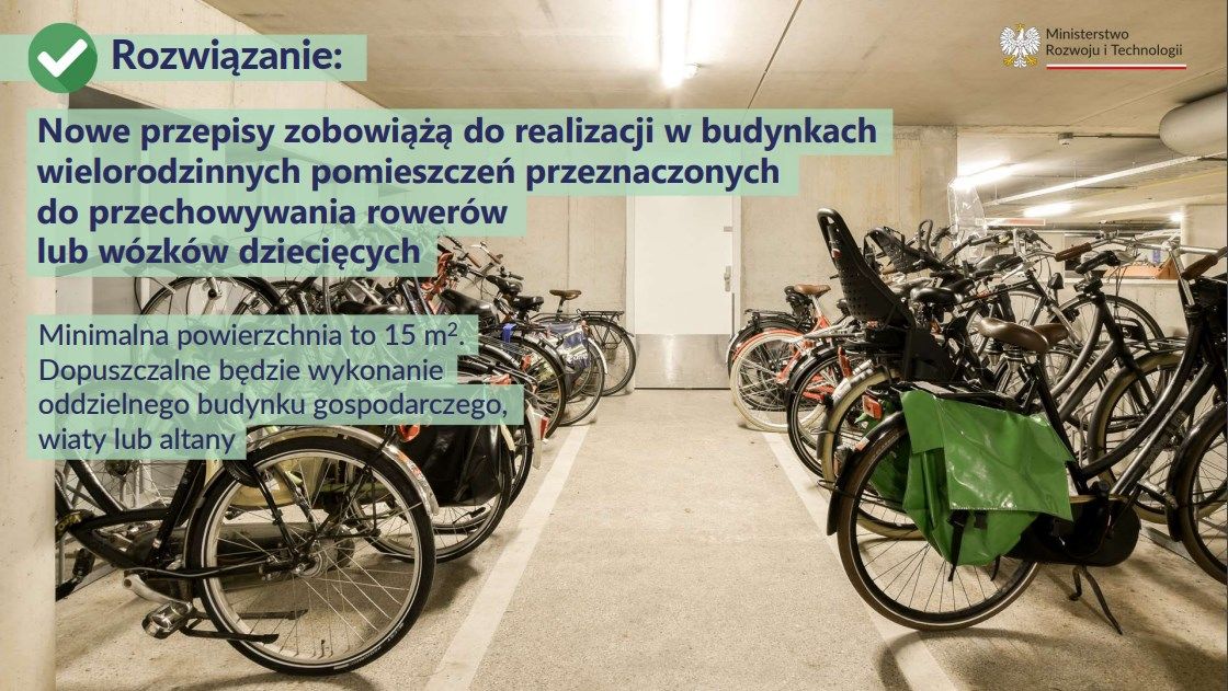 Nowe przepisy dotyczące wymogu miejsc postojowych dla rowerów