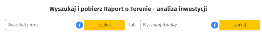 Wyszukaj raport o terenie za pomocą pola wyszukiwarki