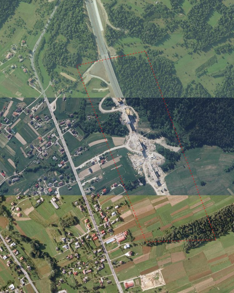 Budowa “Zakopianki" na archiwalnych zdjęciach lotniczych