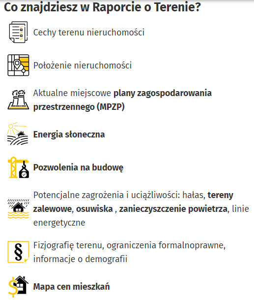 Co znajdziesz w raporcie o terenie