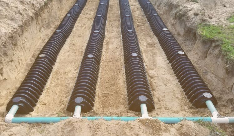 Drenaż studni chłonnej