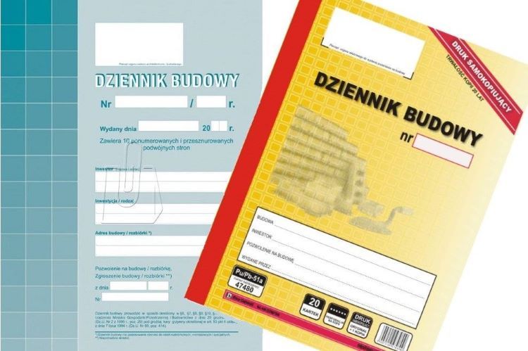 Odpowiedni dziennik budowy znajdziesz w większości księgarni i w sklepach papierniczych