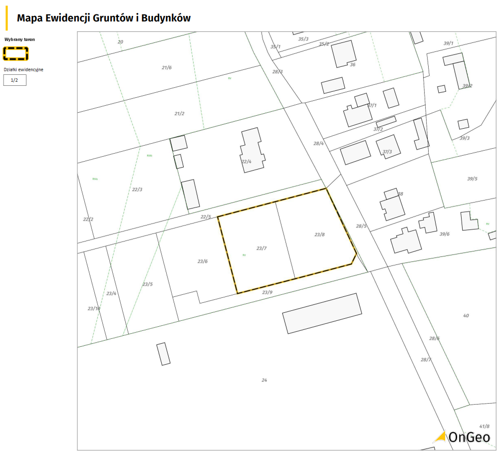 Mapa Ewidencji Gruntów i Budynków