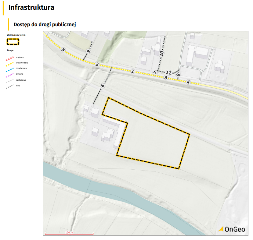Fragment Raportu o Terenie - dostęp do drogi publicznej