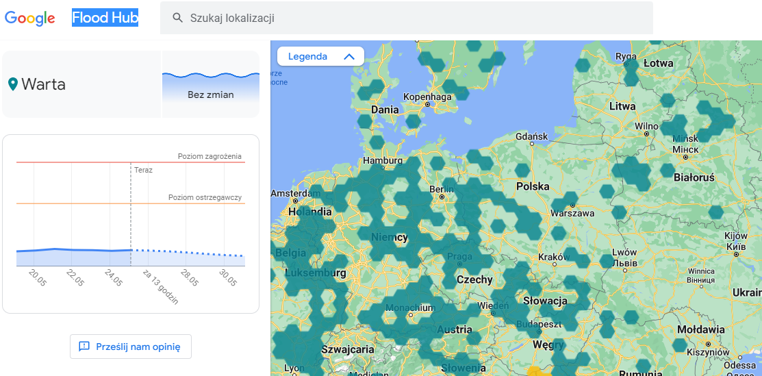 Aplikacja Flood Hub /Google/