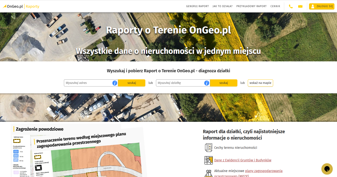 Geoportal OnGeo.pl sprawdź dostęp do drogi publicznej