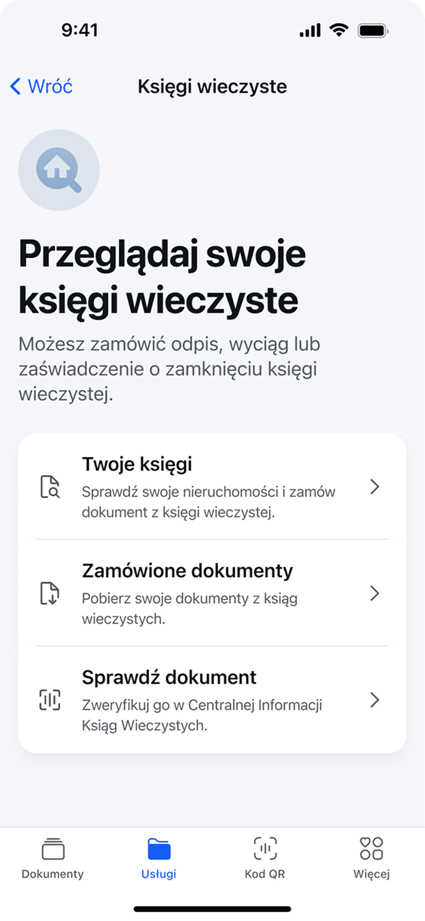 Instrukcja księgi wieczyste w mobywatelu