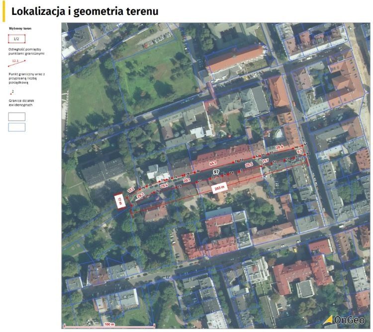 Lokalizacja i geometria terenu należącego do gminy