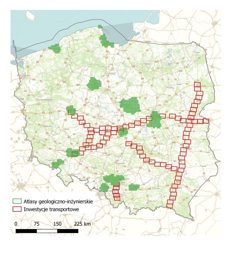 Tereny dla których otrzymasz dodatkowe informacje o geologii terenu, OnGeo.pl