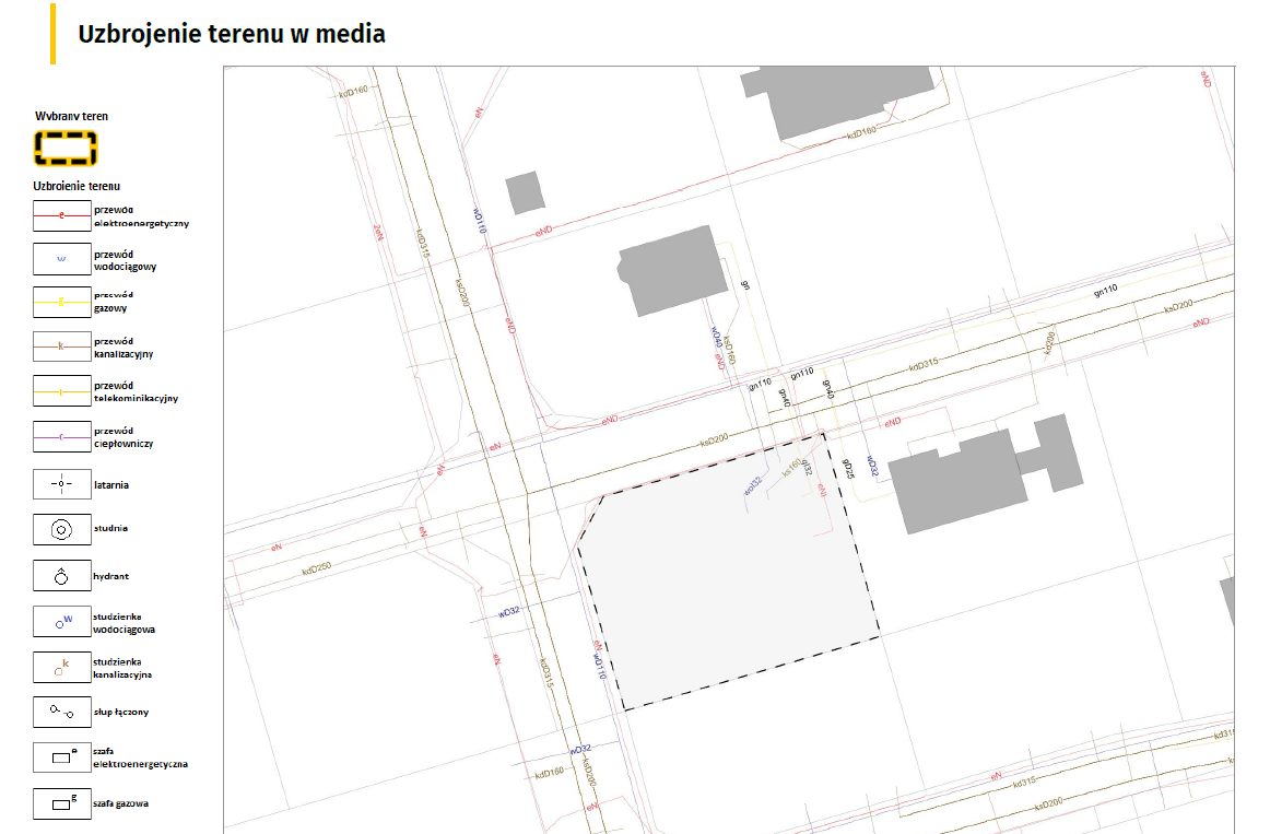 Fragment Raportu o Terenie - mapa uzbrojenia terenu