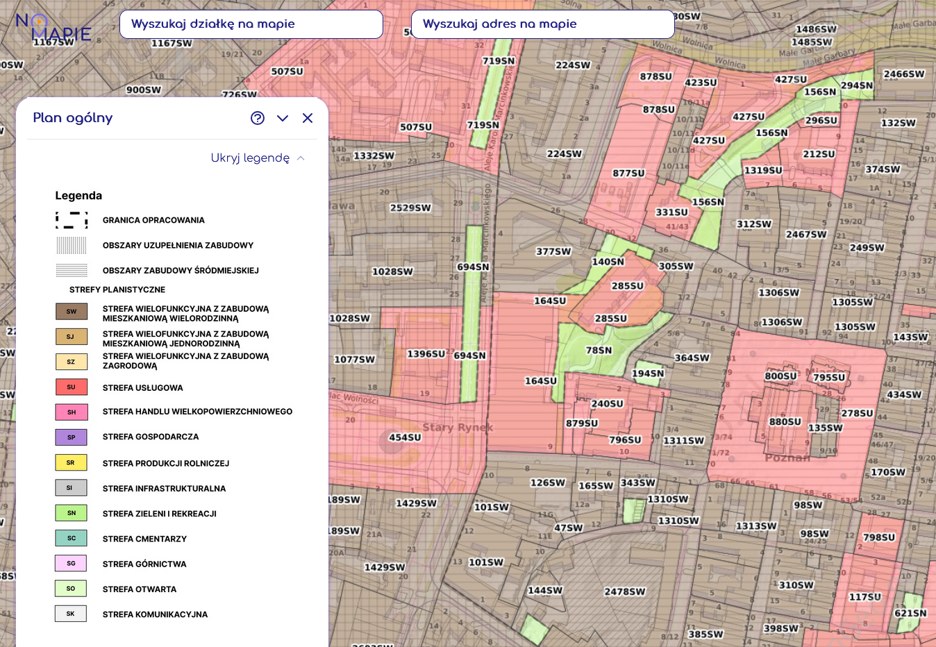 Geoportal Krajowy Na Mapie - POG Legenda