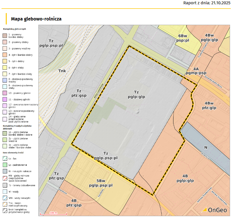 Raport o Terenie OnGeo.pl - Mapa glebowo-rolnicza