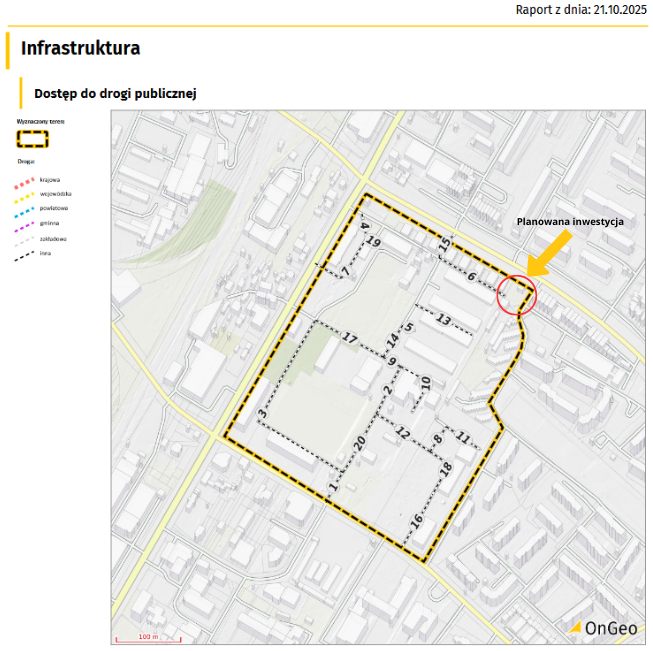 Raport o Terenie OnGeo.pl - Dostęp do drogi
