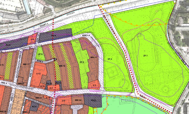 Fragment planu zagospodarowania przestrzennego