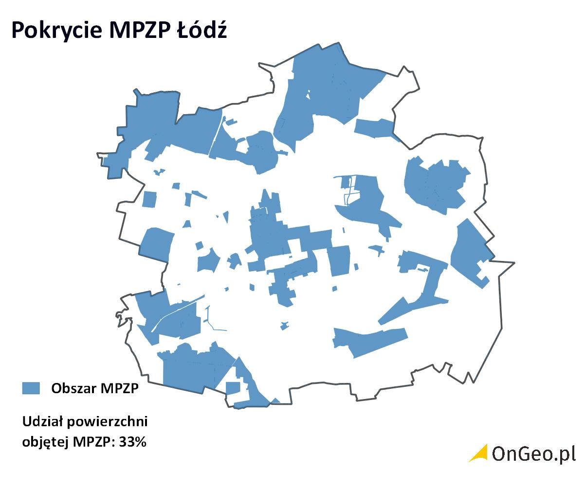 Pokrycie MPZP Łódź