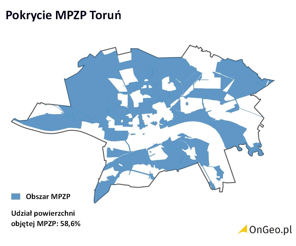 Pokrycie MPZP Toruń