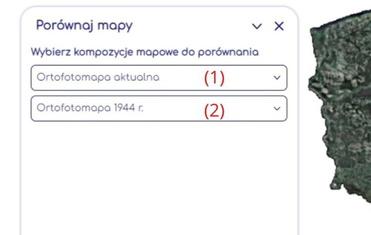 Wybierz kompozycje mapowe do porównania, Na Mapie