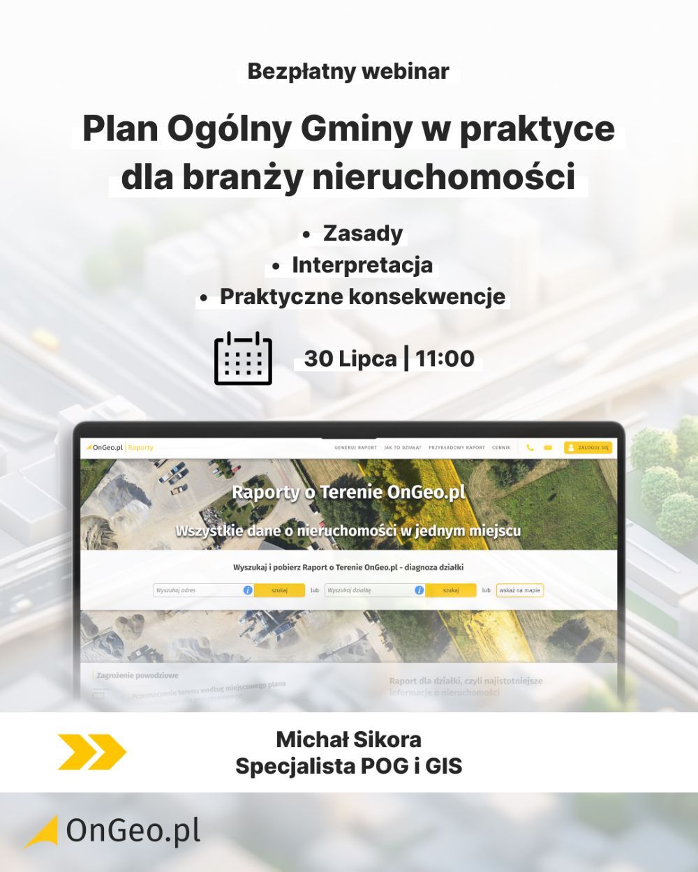 Plan Ogólny Gminy w praktyce dla branży nieruchomości - bezpłatny webinar z ekspertem