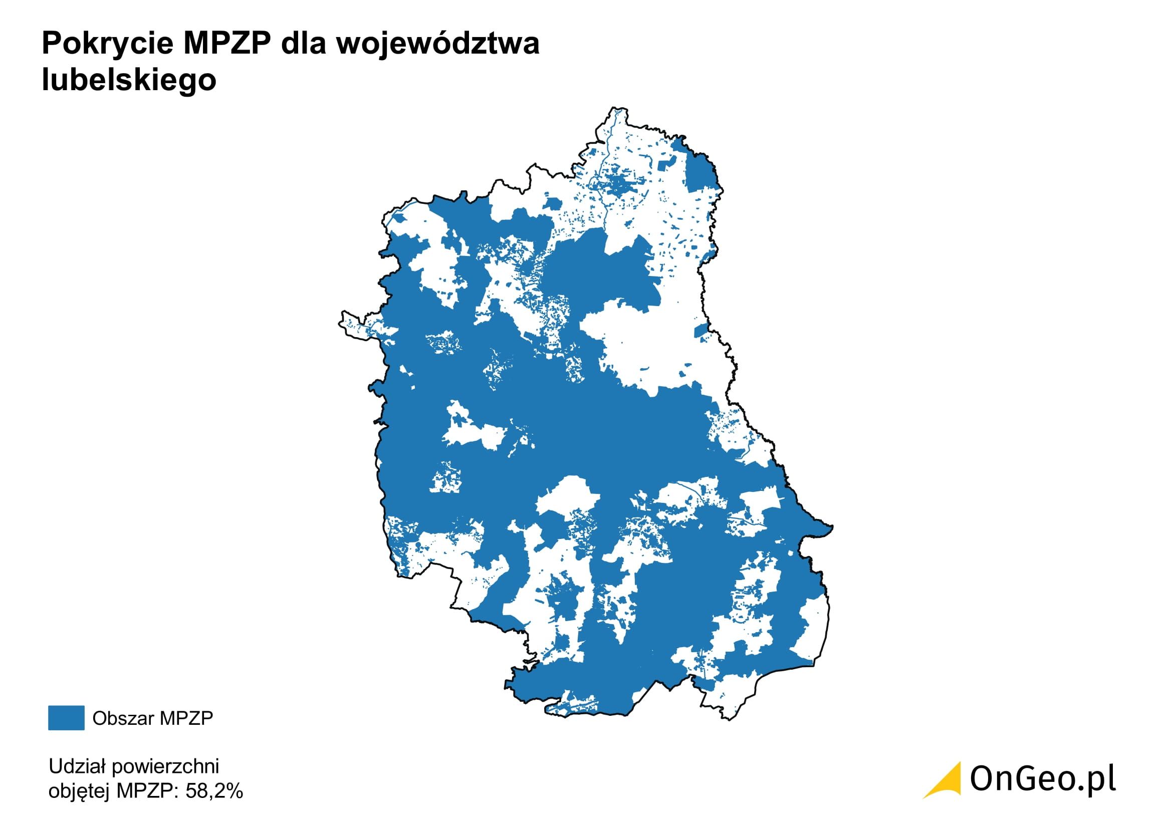 pokrycie miejscowymi planami zagospodarowania przestrzennego województwo lubelskie 2025 