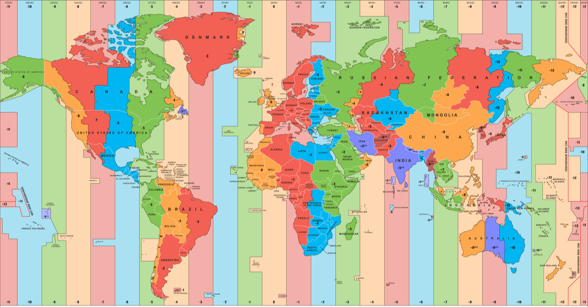 Strefy czasowe; źródło: D1min / Shutterstock