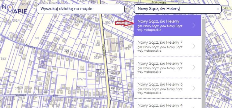 Wybierz ulicę, Na Mapie